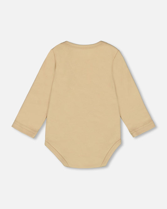 Organic Cotton Onesie Light Caramel-1