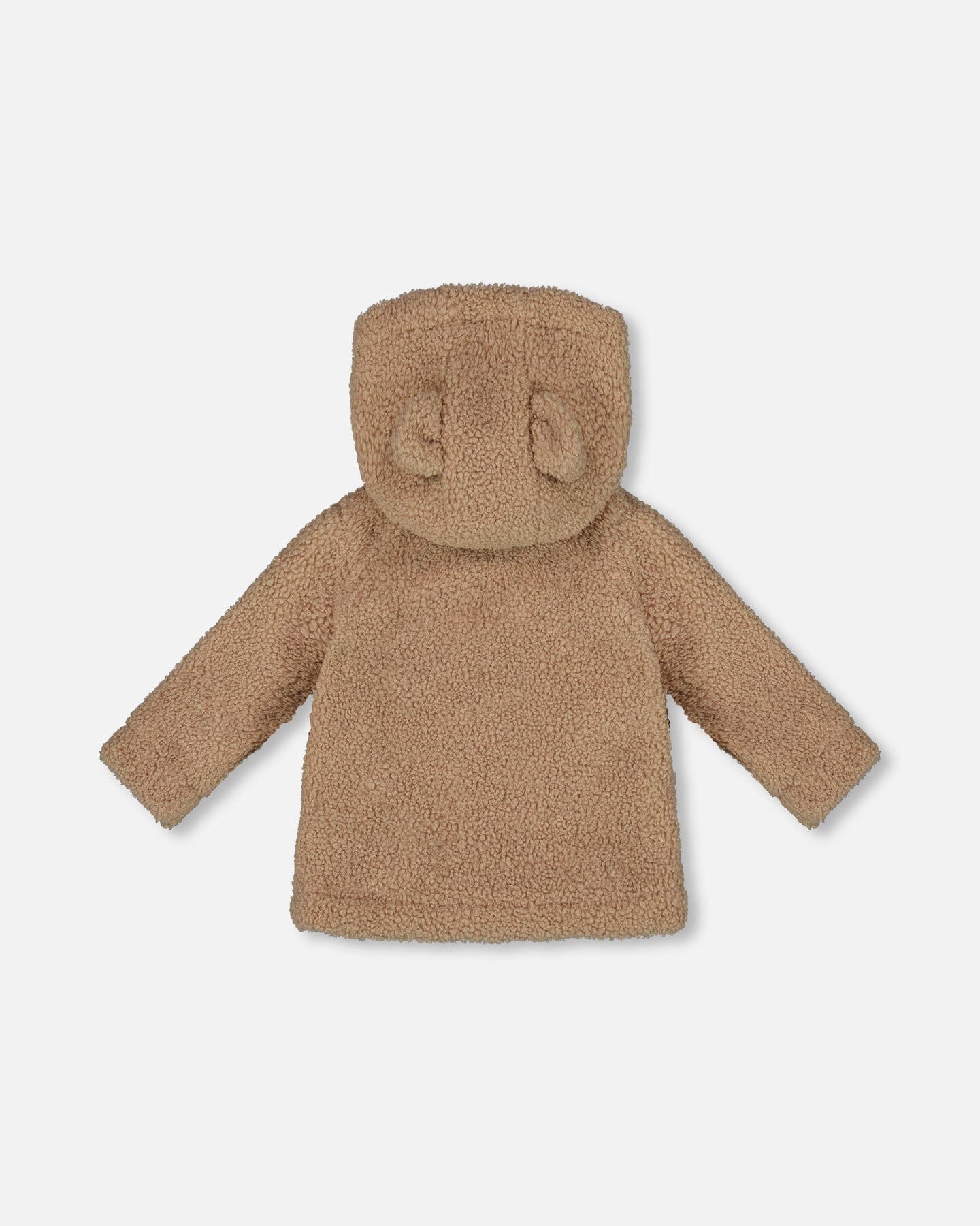 Sherpa Bear Hooded Zip Jacket Brown-2