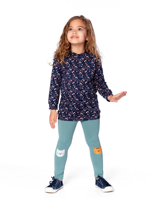 Tunic And Leggings Set Navy Floral-1
