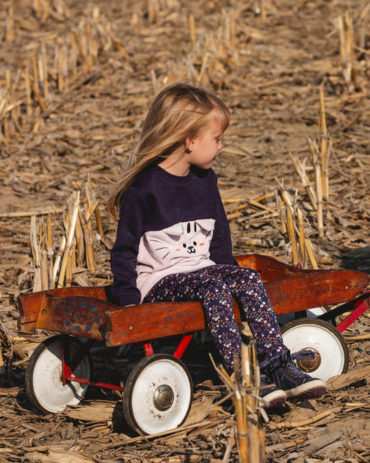 Jersey Leggings Navy Floral-1