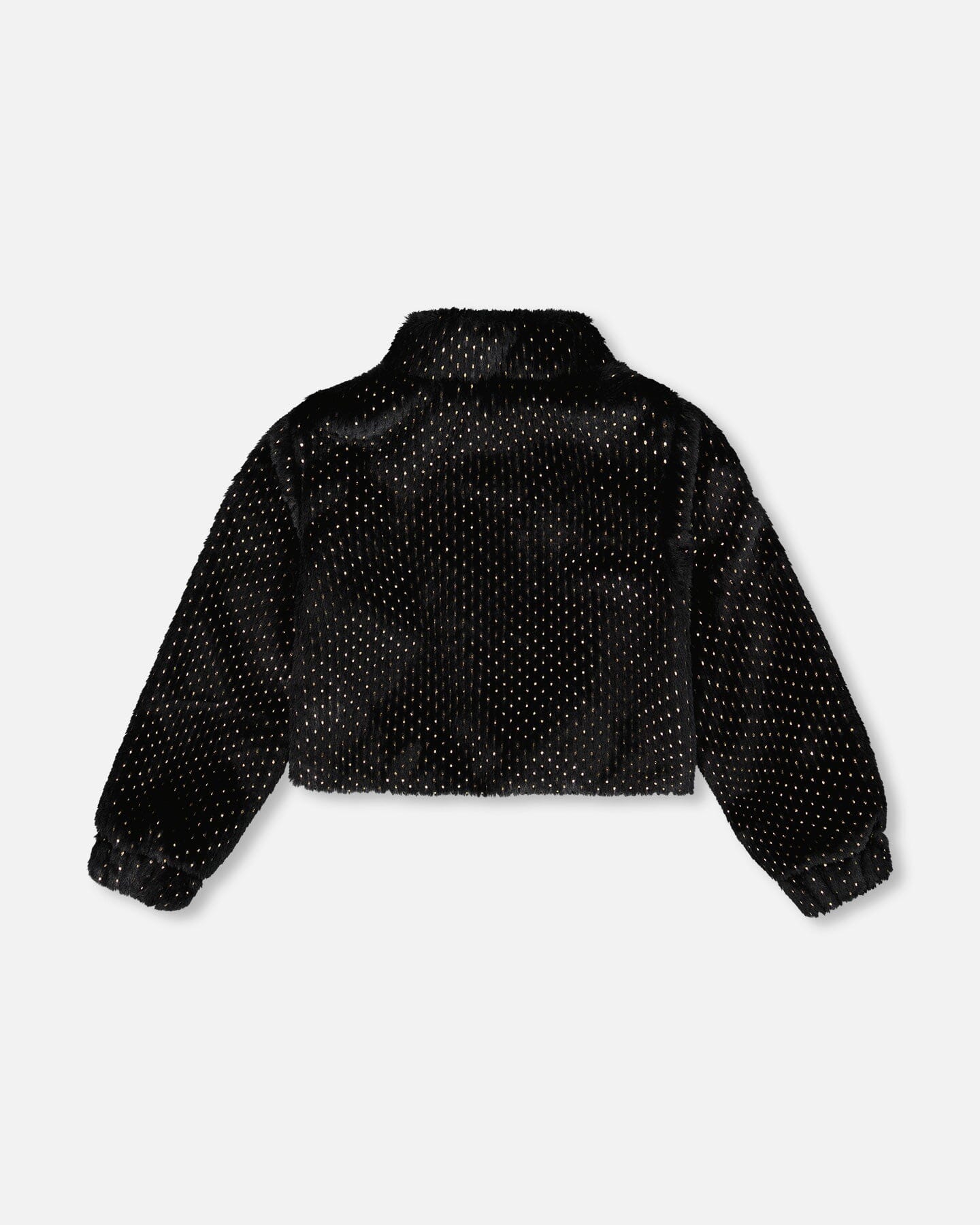 Fake Fur Short Jacket Black-1