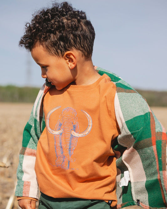 Organic Cotton Long Sleeve T-Shirt Cashew Brown-1