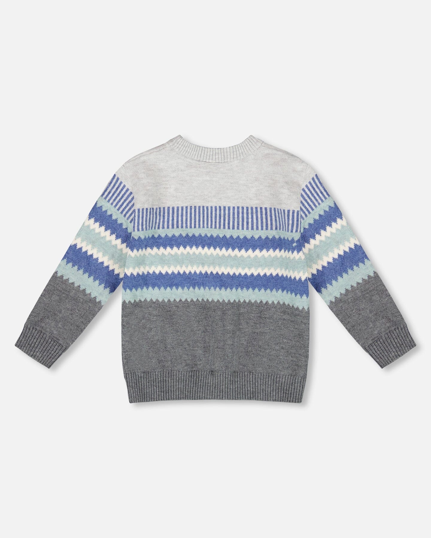 Knitted Jacquard Sweater Dark Gray-2