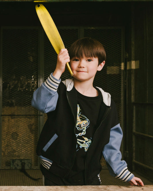 Full Zip Hooded Fleece Jacket Black-1