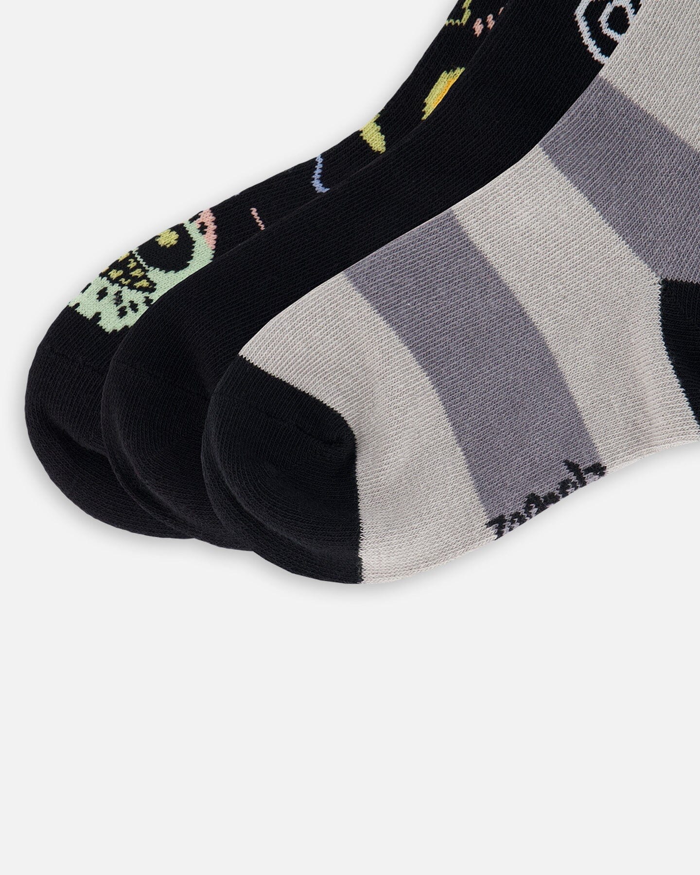 3-Pack Knit Socks Black-4