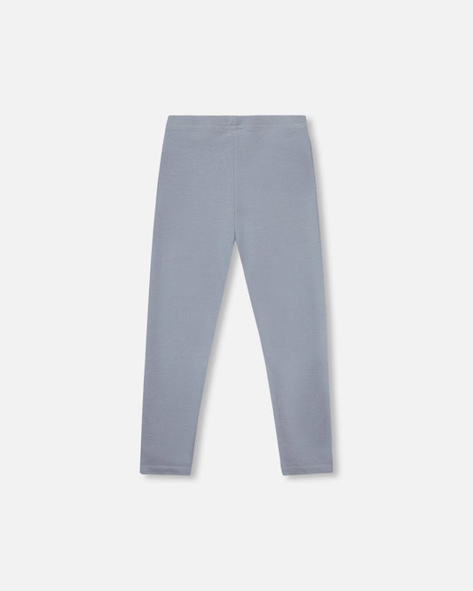 Super Soft Ribbed Leggings Blue Gray-1