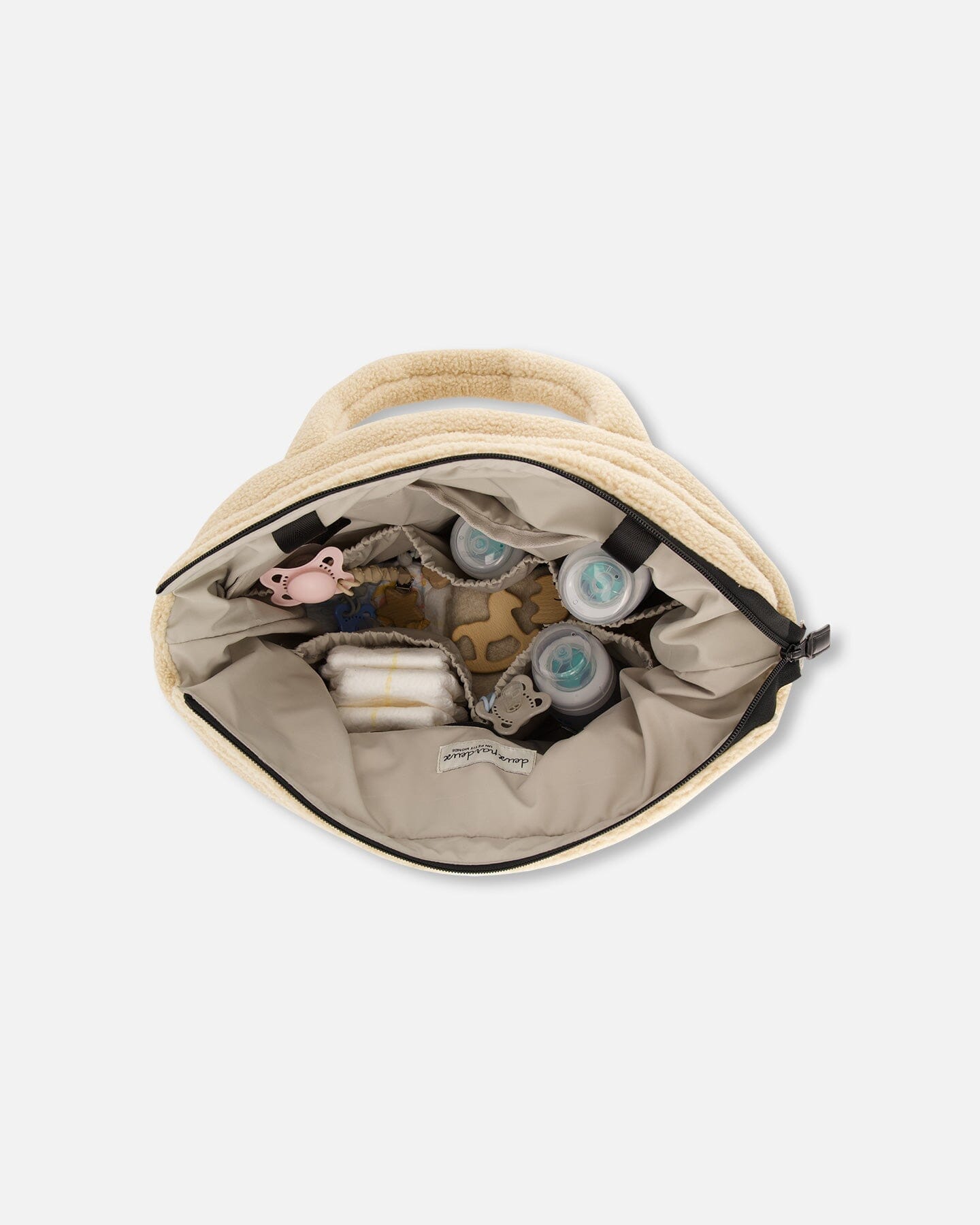 Diaper Bag With Changing Mat Light Beige-2