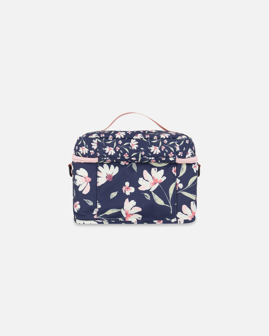 Lunch Box Navy Flower Print-1