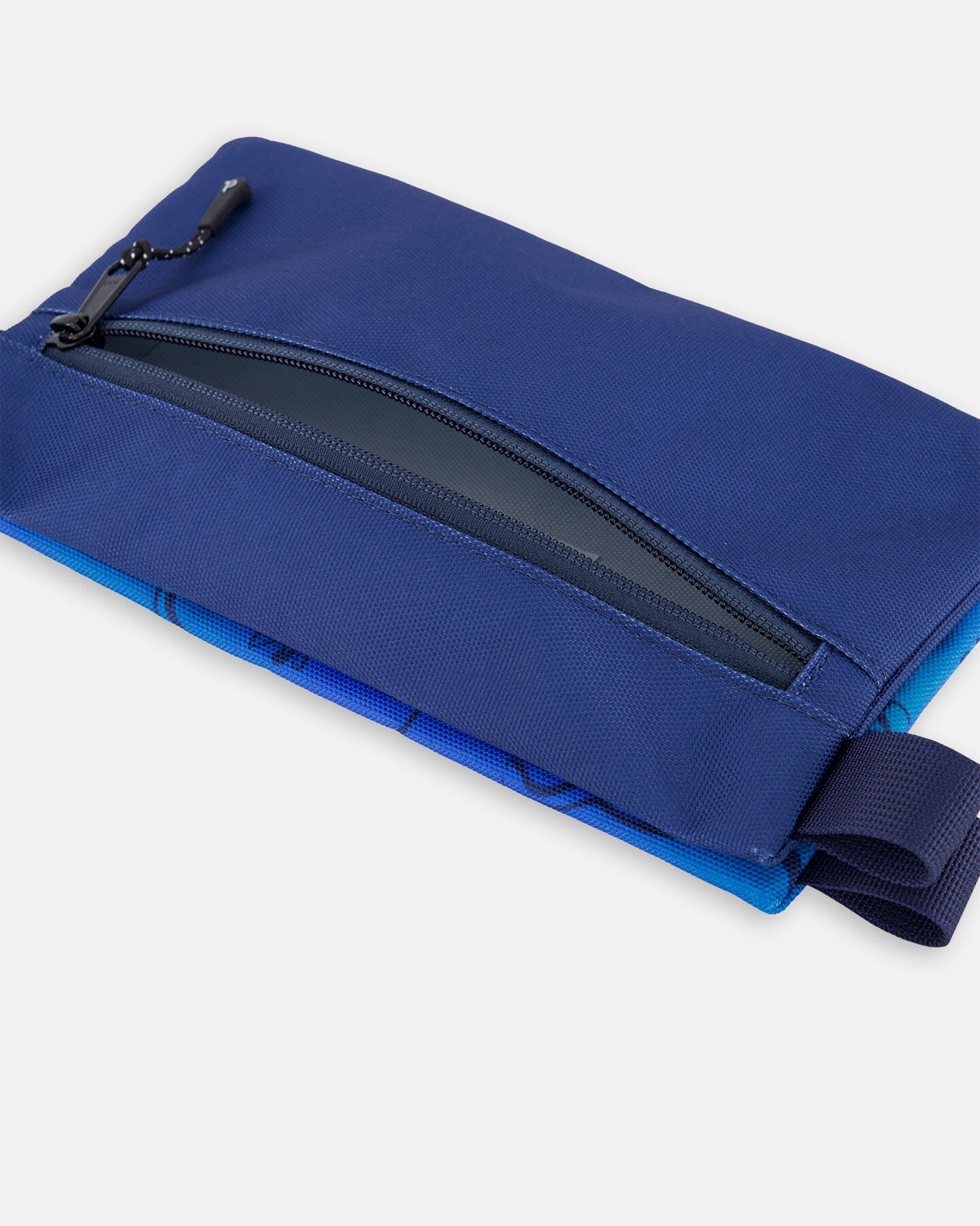 Double Pencil Case Blue Gradient Dinosaur Print-3