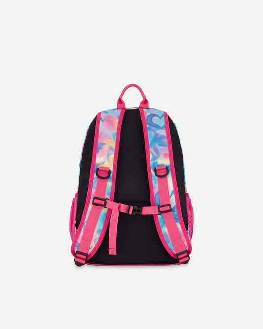 Kids Backpack Rainbow Heart Print-1