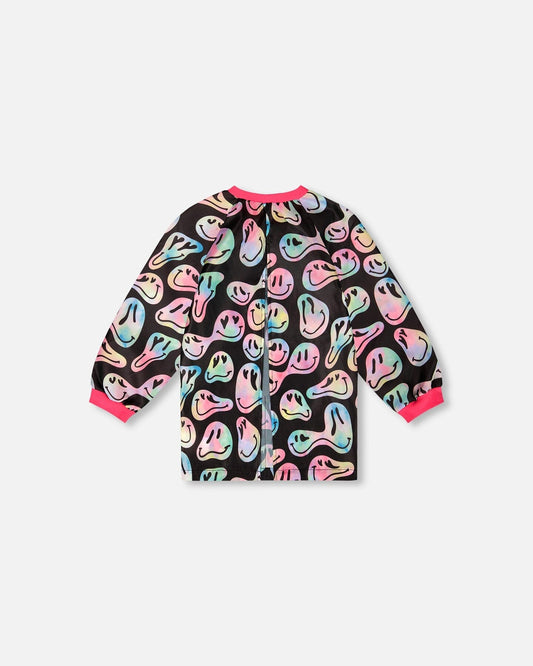 School Apron Smiley Face Girl-1