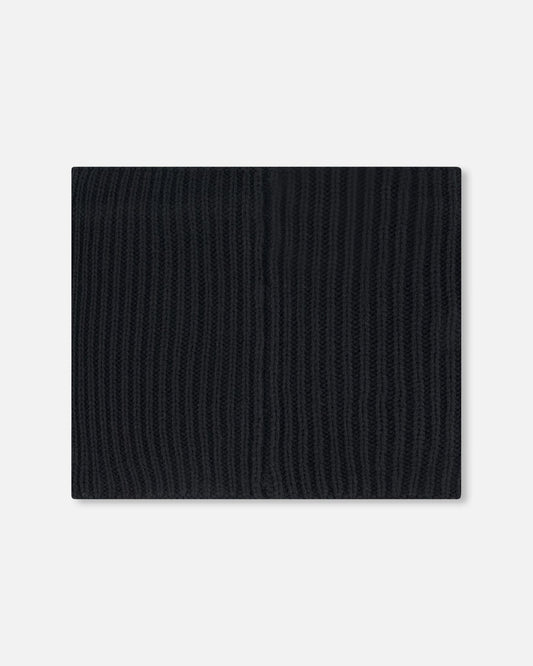 Mid-Season Knit Neck Warmer Black-1
