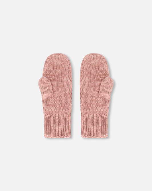 Mid-Season Knit Mittens Dusty Pink-1