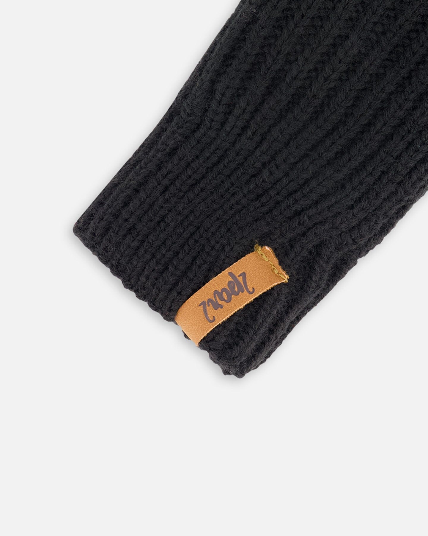 Mid-Season Knit Mittens Black-2