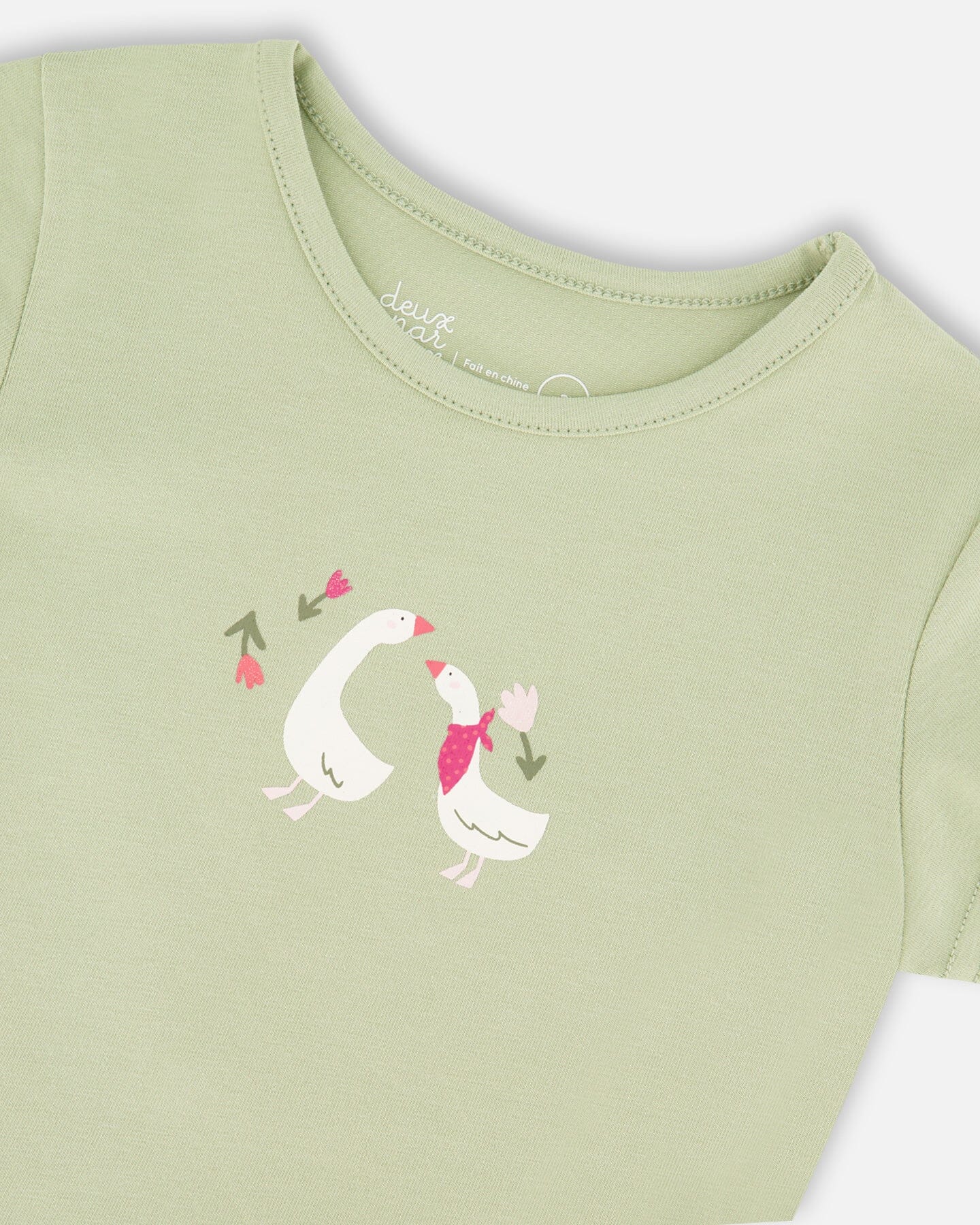 Organic Cotton Jersey T-Shirt Light Khaki Green-3