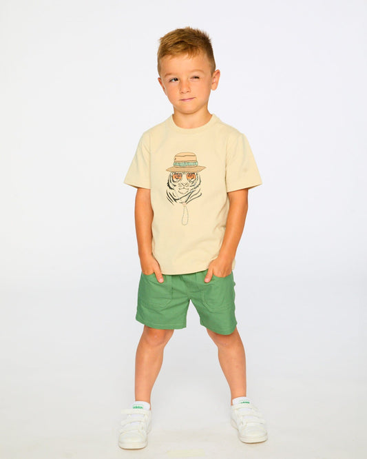 Organic Cotton Short Sleeve T-Shirt Off White-1
