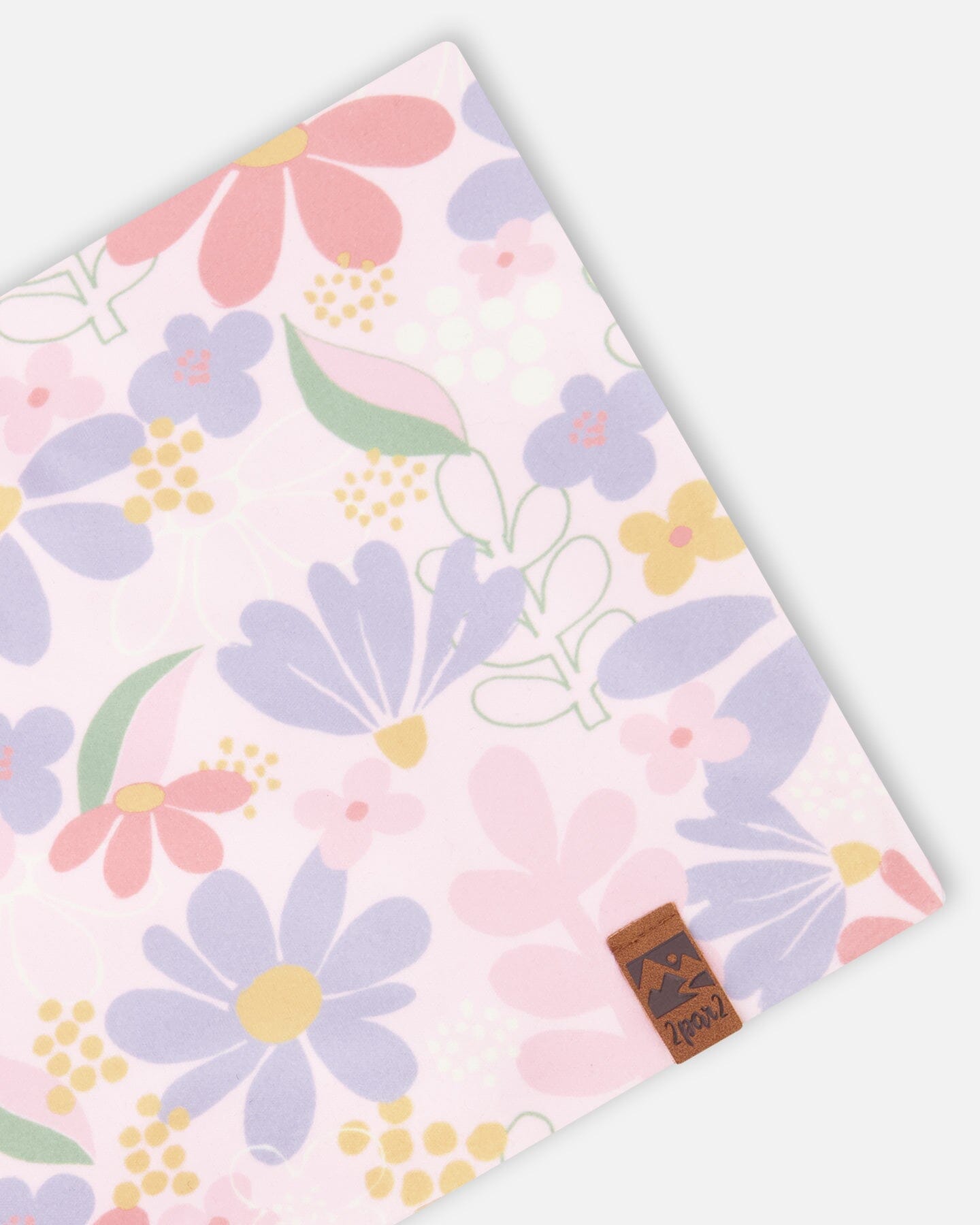 Stretch Jersey Neck Tube Pink Flower Print-2