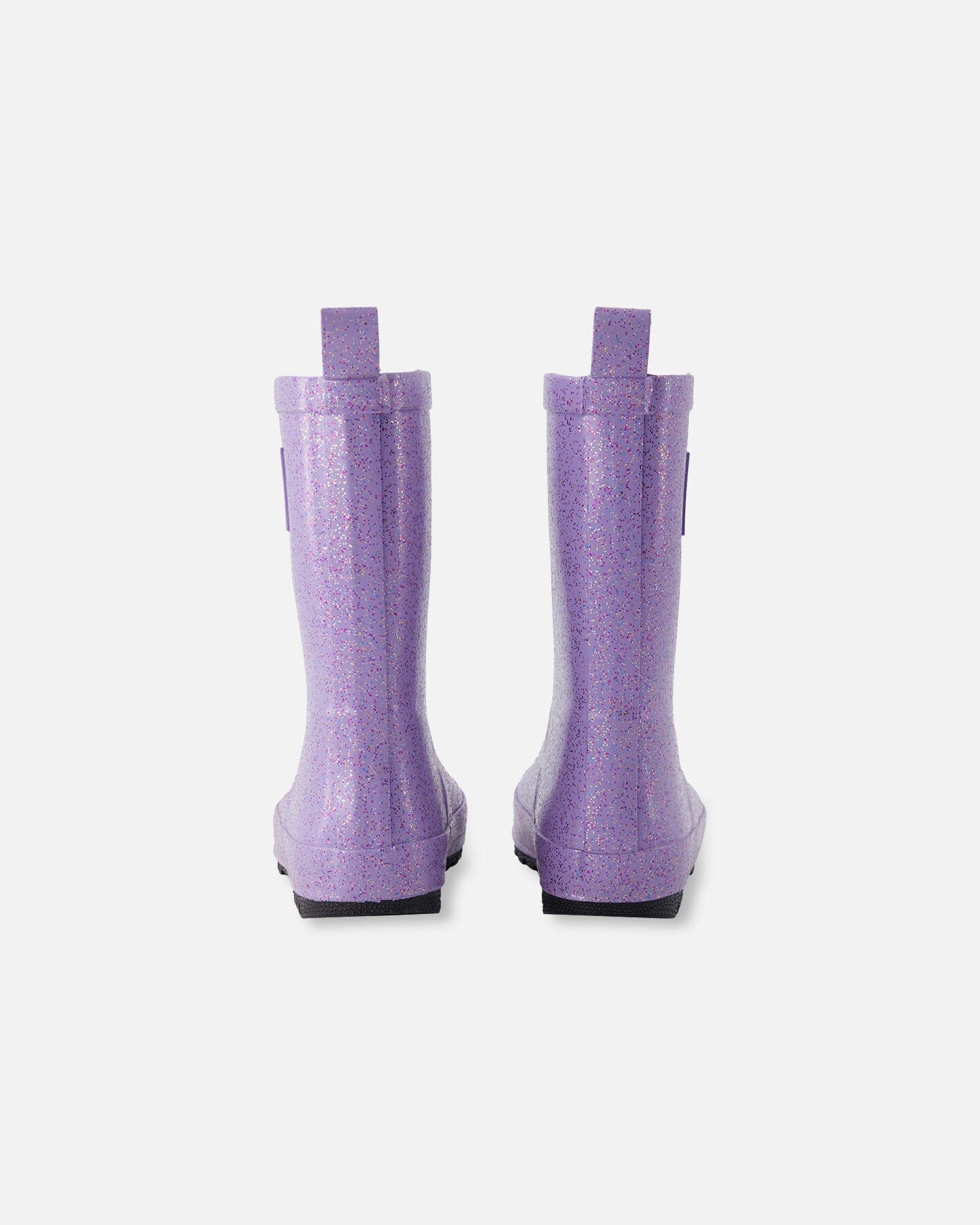 Rain Boots In Natural Rubber Purple Glitter-4