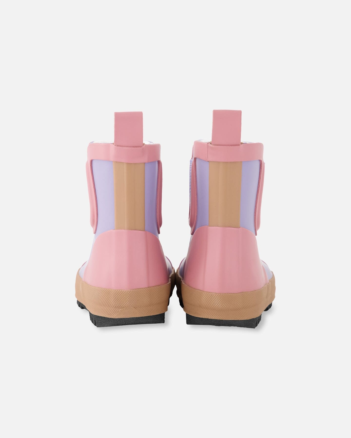 Short Rain Boots In Natural Rubber Lavender-3