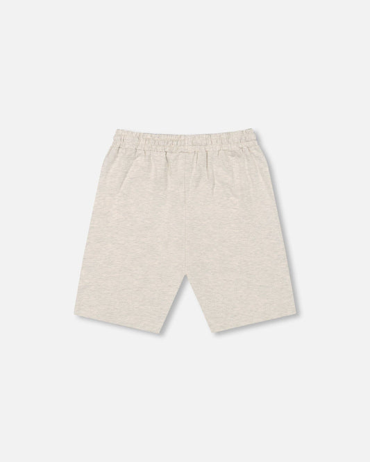 Organic Cotton Jersey Shorts Heather Grey-1