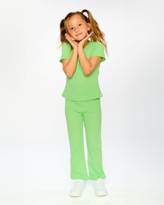 Crinkle Jersey Leggings Mint Green-1