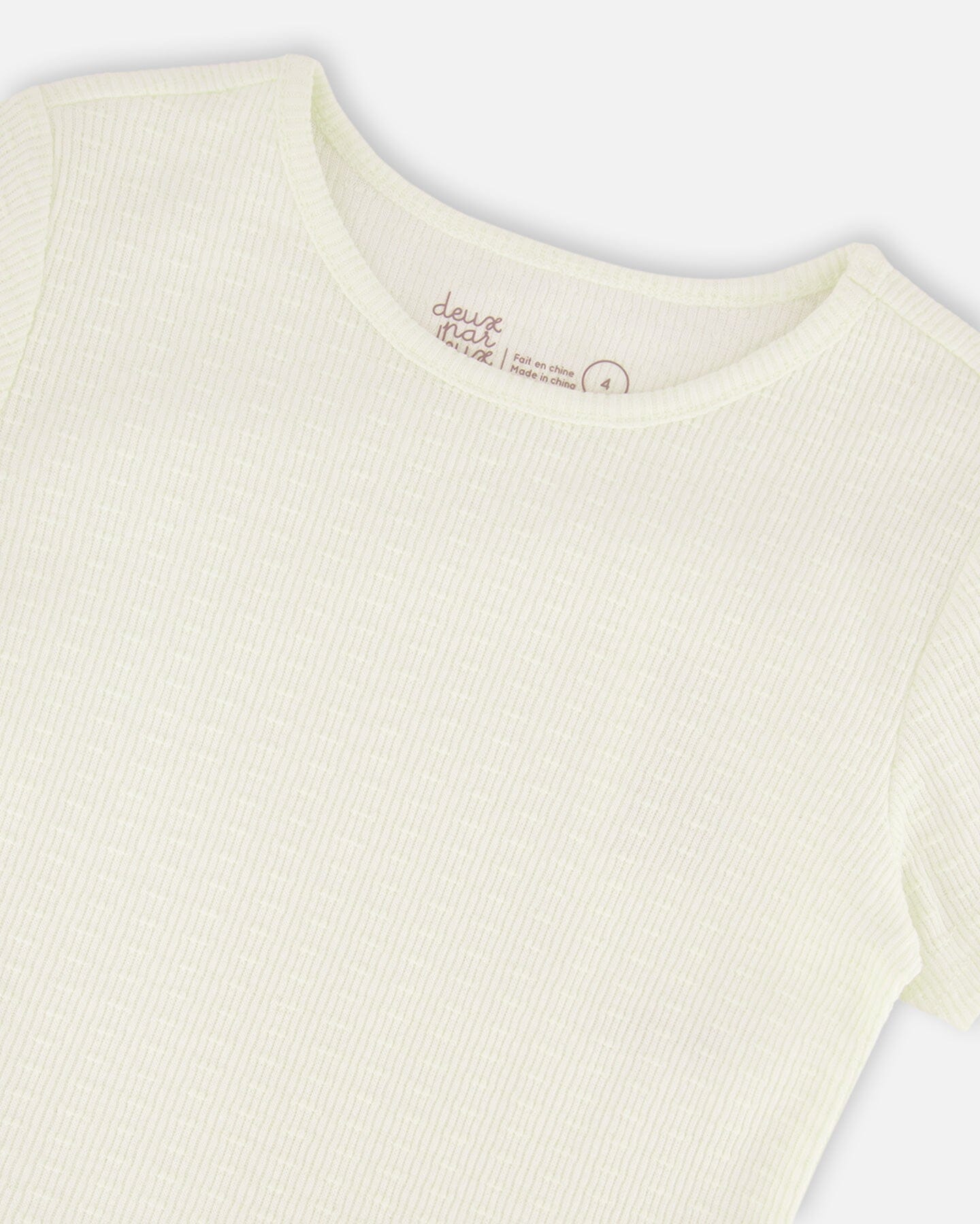 Crinkle Jersey T-Shirt Off White-3