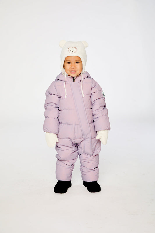 Baby Cloud One Piece Snowsuit Adapted For Car Seats Lavender-1