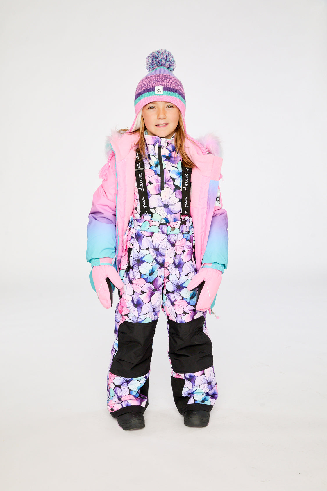 Two Piece Play Snowsuit Pink To Blue Gradient-4