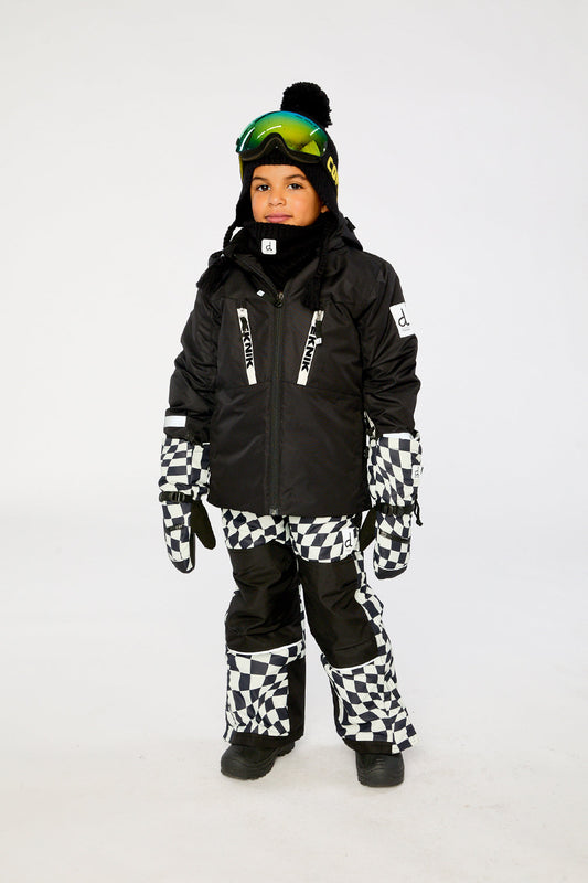 Two Piece Teknik Snowsuit Black And White-1