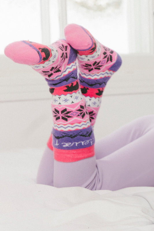Ski Socks Pink-1