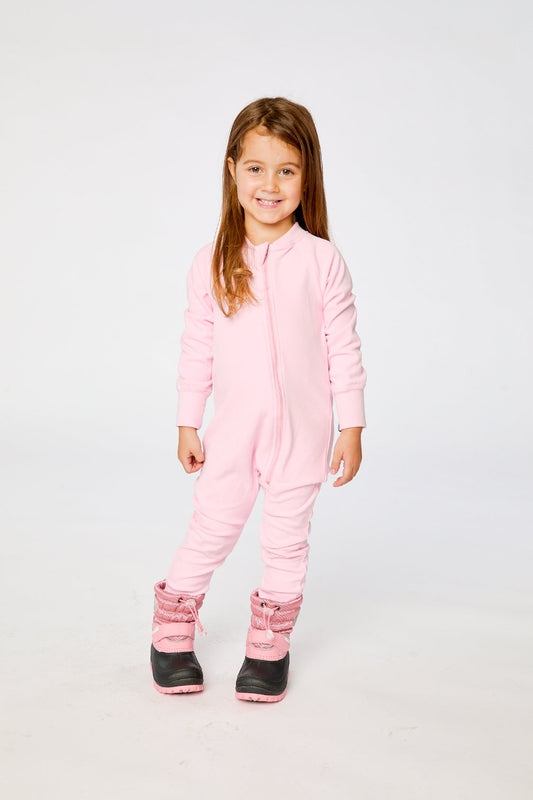 One Piece Thermal Underwear Pale Pink-1
