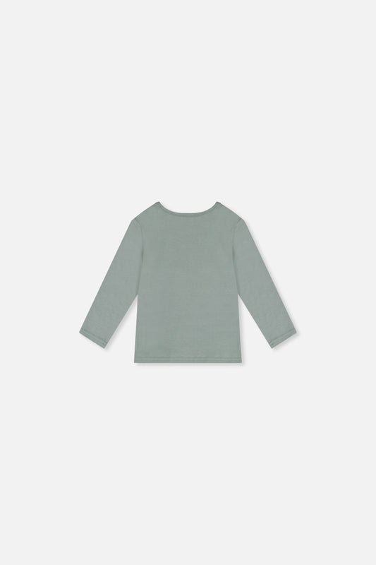 Baby Organic Cotton Long Sleeve T-Shirt Sage Green-1