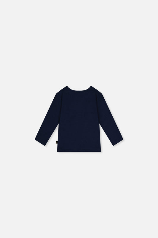 Baby Organic Cotton T-Shirt Royal Blue And Pink-1