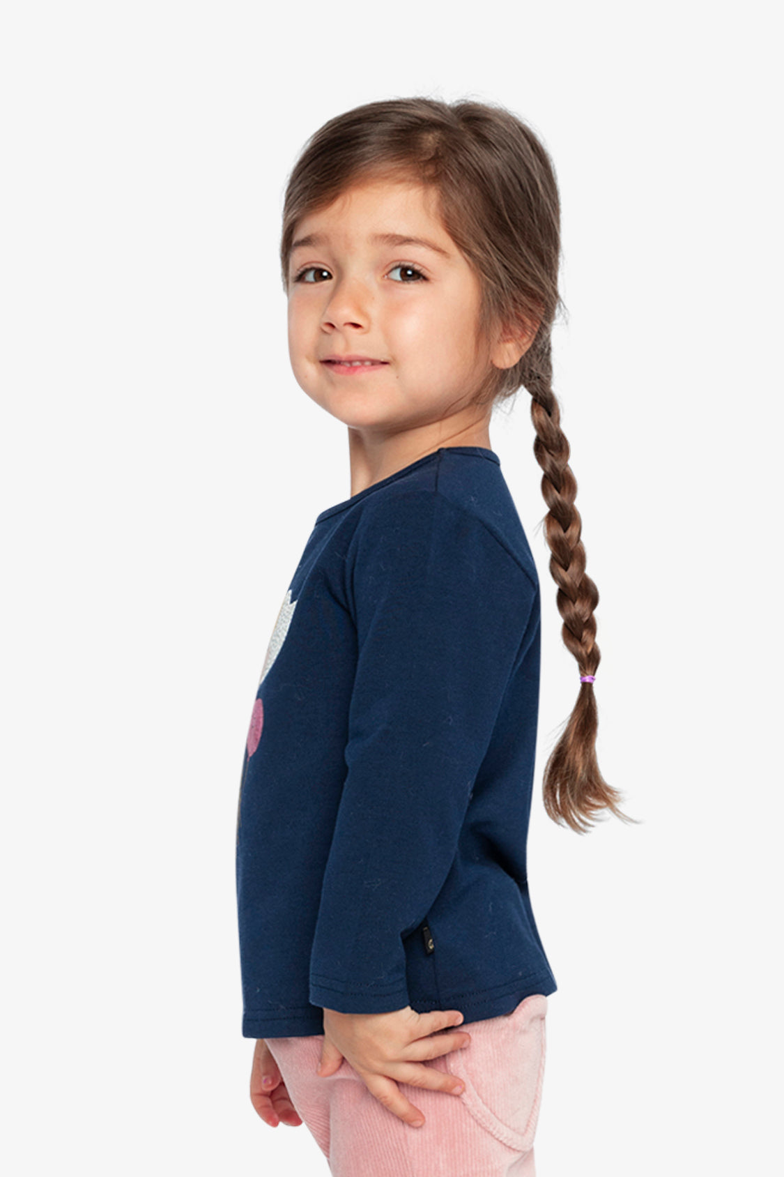 Organic Cotton T-Shirt Royal Blue And Pink-4