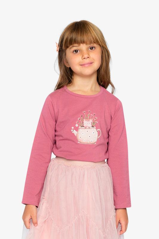 Organic Cotton Jersey T-Shirt Raspberry Pink-1