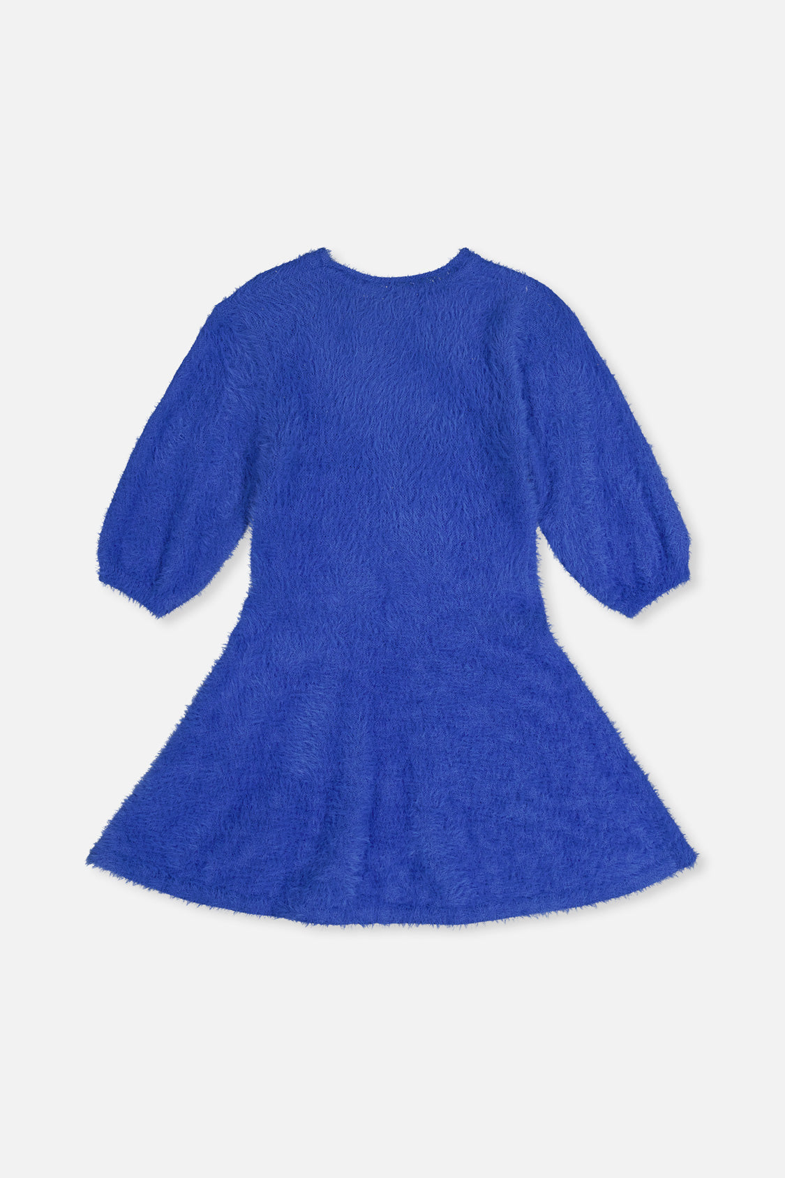 Hairy Knitted Dress Royal Blue-4