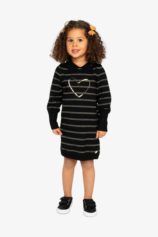 Knitted Dress Black And Gold-1