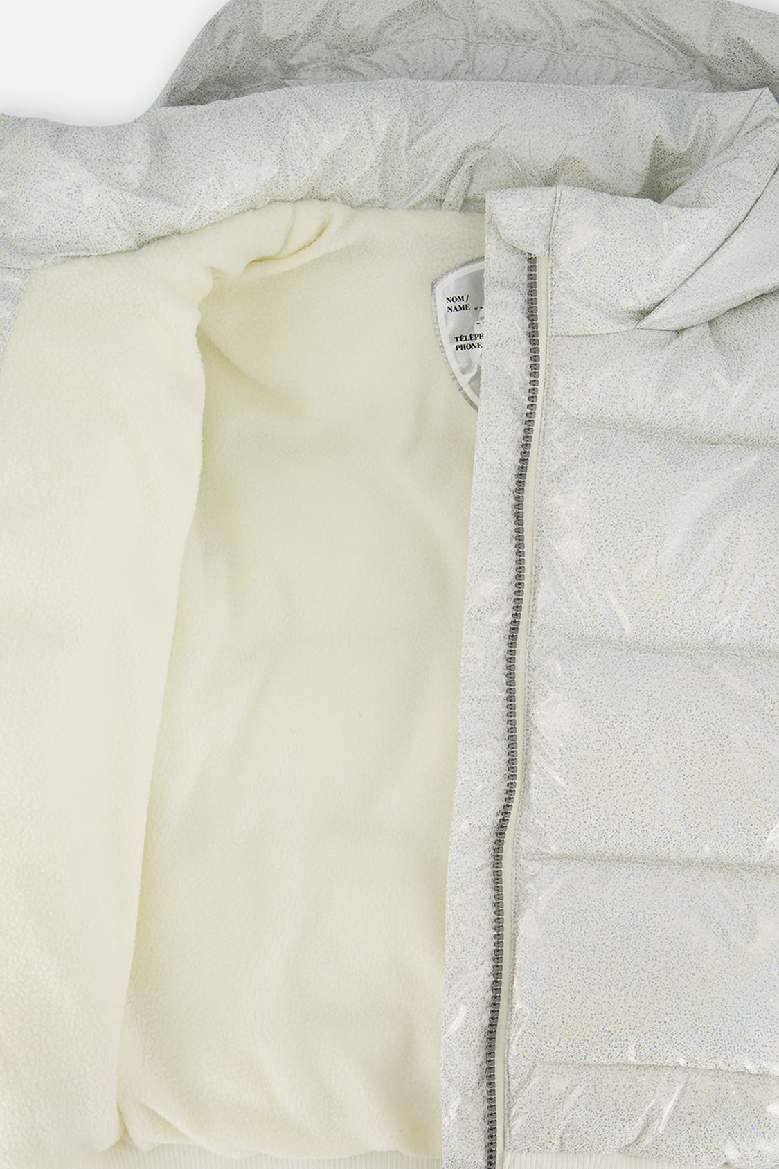 Winter Puffy Jacket White Glitter-3