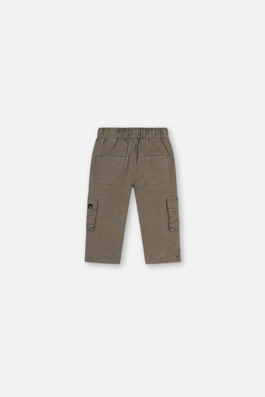 Baby Twill Pants With Cargo Pockets Grey-1