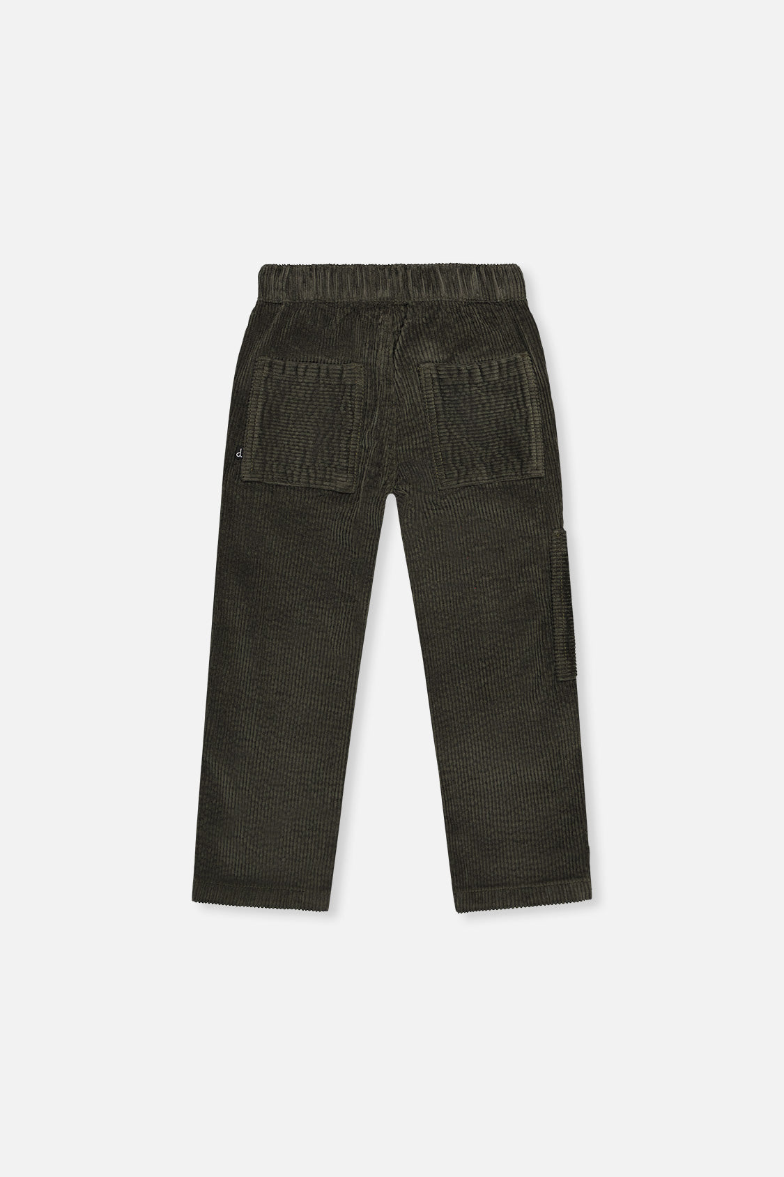 Stretch Corduroy Pants With Cargo Pocket Dark Grey-4