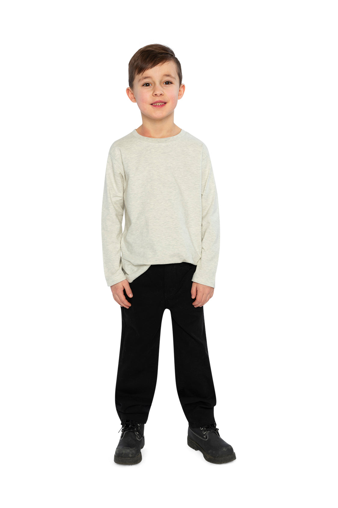 Organic Cotton Long Sleeve T-Shirt Heather Grey-4