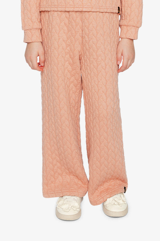 Wide Leg Jacquard Pants Pink-1