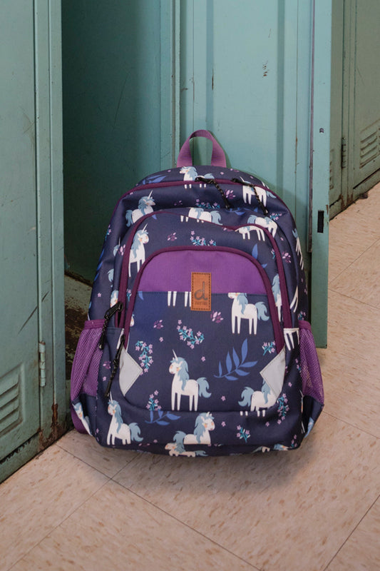 Little Kids Backpack Blue Unicorn Print-1