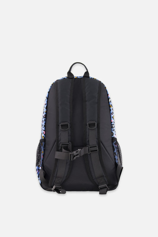 Kids Backpack Blue Leopard Print-1
