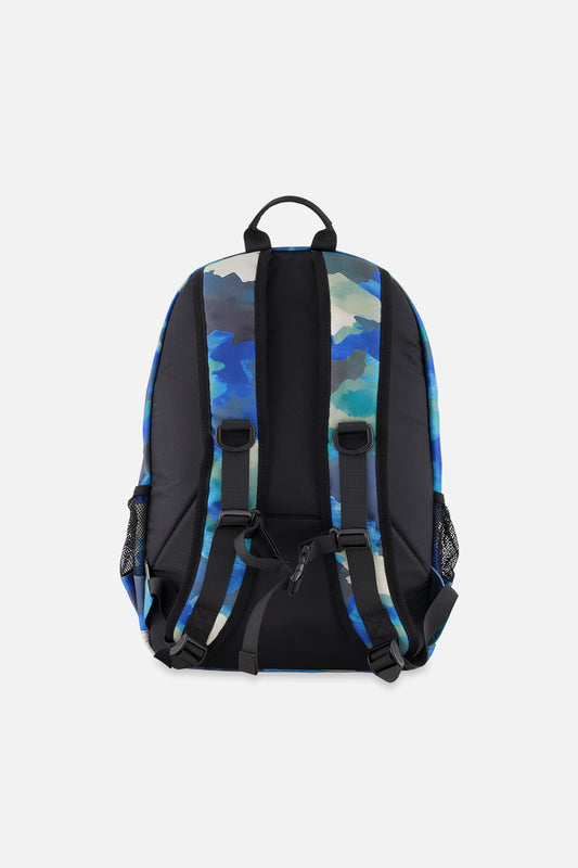 Kids Backpack Blue And Grey Camouflage-1
