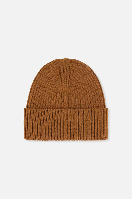 Ribbed Knit Hat Brown Sugar-1