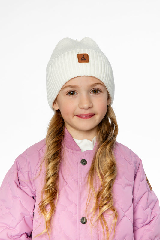 Ribbed Knit Hat Off-White-1