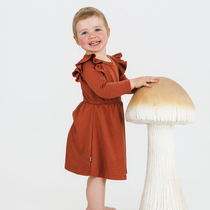 Baby/Kids' Bamboo Harper Dress | Burnt Brick-2