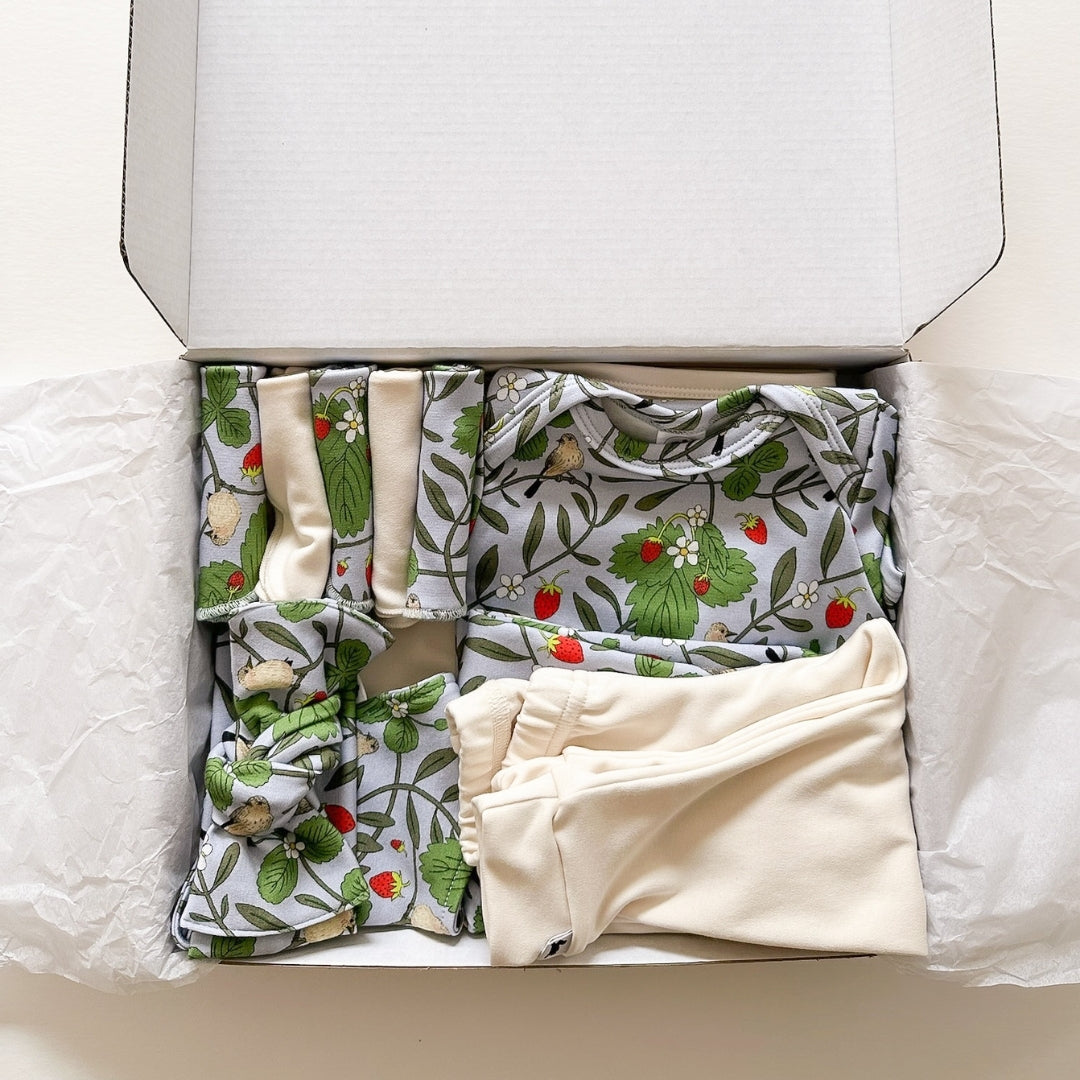 Bamboo Baby Capsule Gift Box - Strawberry Patch & Cream-4