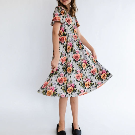 Youth Bamboo Kaia Dress | Antique Floral-0